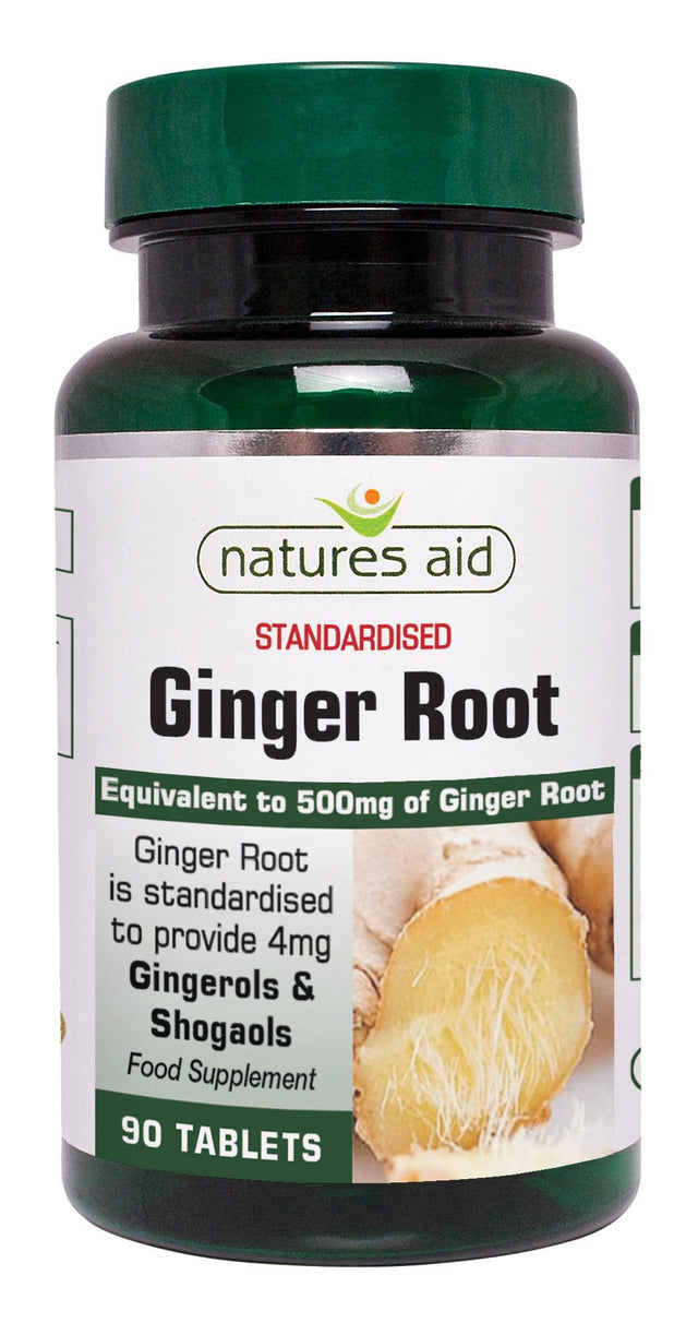 Natures Aid Ginger Root 500mg, 90 Tablets