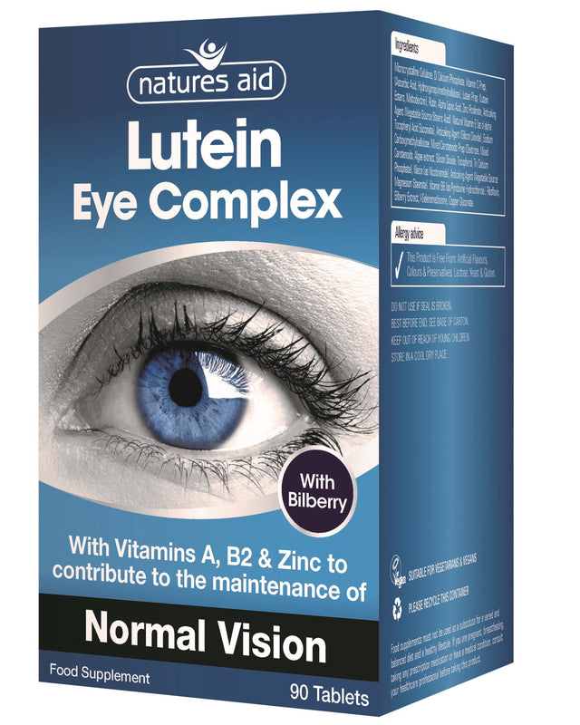 Natures Aid Lutein Eye Complex with Bilberry and Alpha Lipoic Acid, 90 Tablets