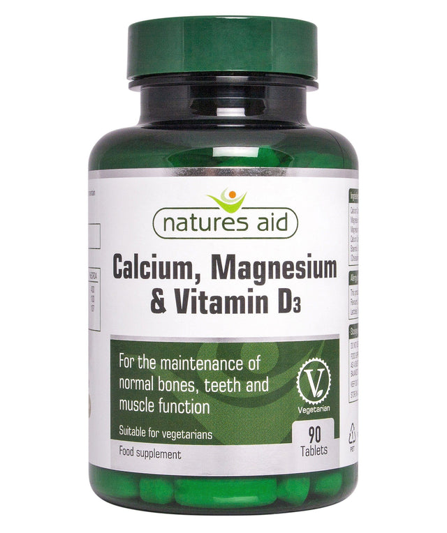 Natures Aid Calcium, Magnesium + Vitamin D3, 90 Tablets
