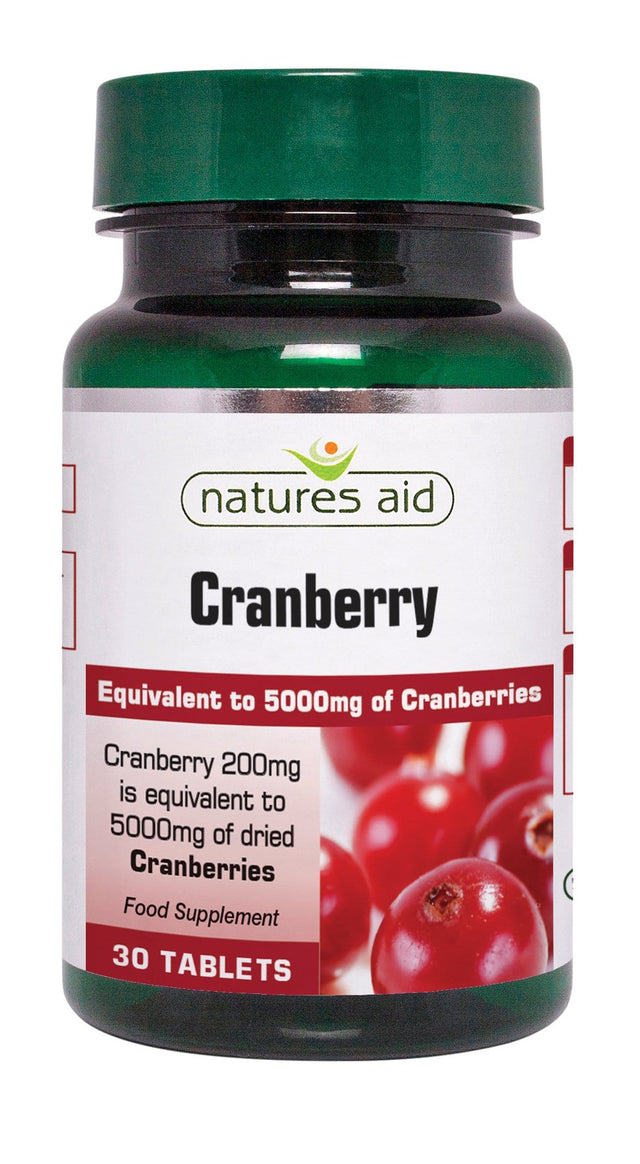 Natures Aid Cranberry 200mg, 30 Tablets