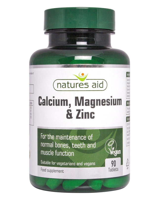 Natures Aid Calcium, Magnesium + Zinc, 90 Tablets