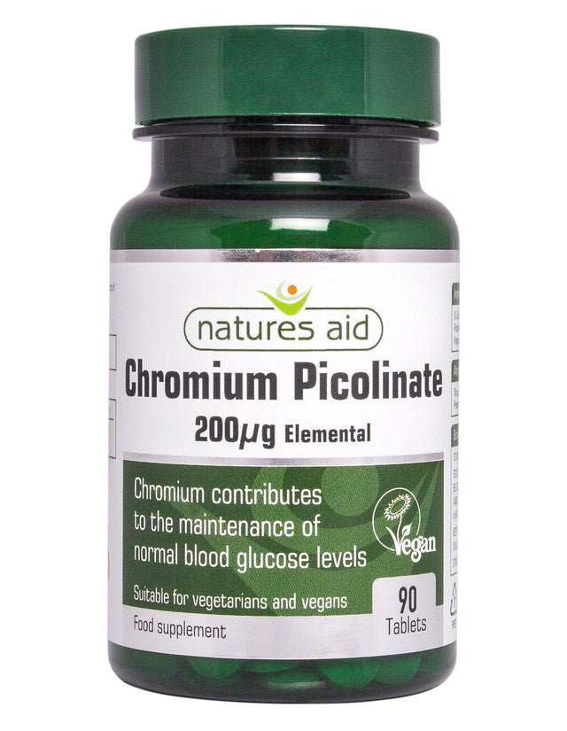 Natures Aid Chromium Picolinate, 200ug, 90 Tablets