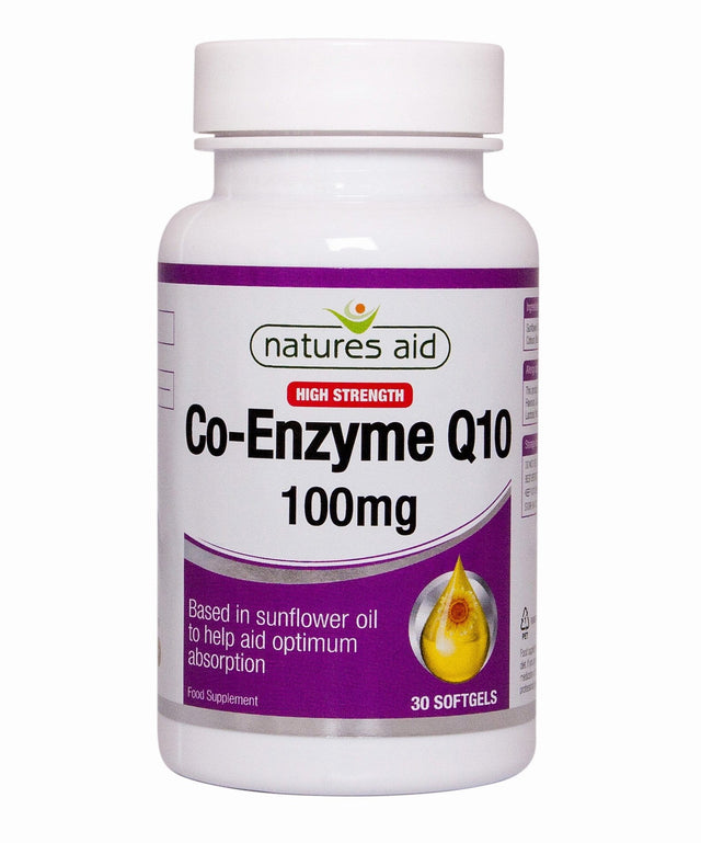 Natures Aid CO-Q-10 100mg, 750mg, 30 Capsules