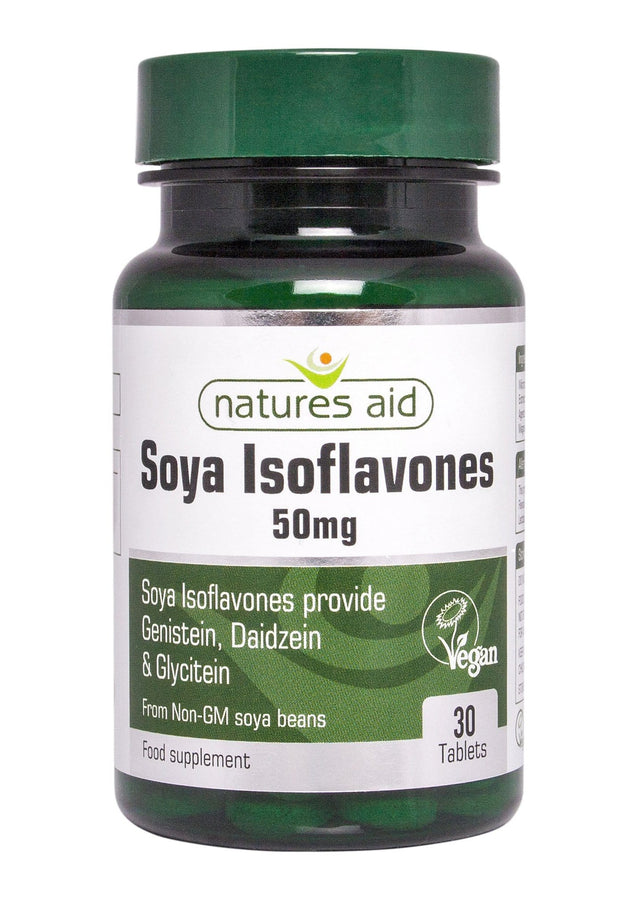 Natures Aid Soya Isoflavones - 50mg Non-GM, 1200mg, 30 Tablets