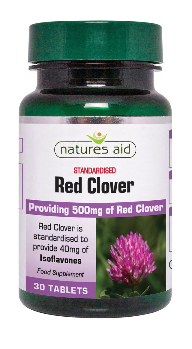 Natures Aid Red Clover 500mg, 200mg, 30 Tablets