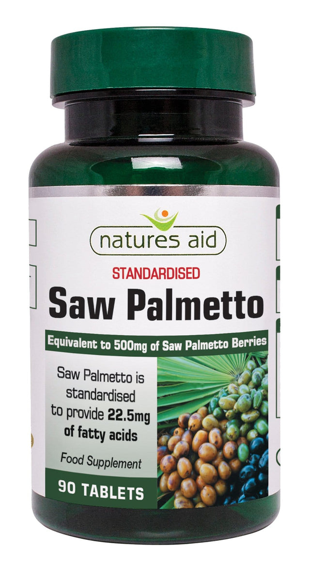 Natures Aid Saw Palmetto 500mg, 90 Tablets