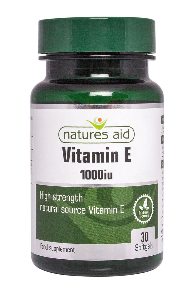 Natures Aid Vitamin E 1000iu Natural Form, 1500mg, 30 Capsules