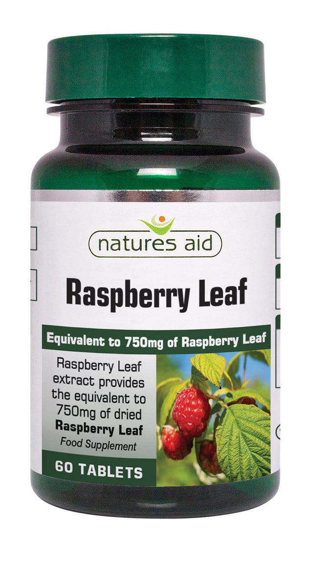 Natures Aid Raspberry Leaf 375mg, 60 Tablets