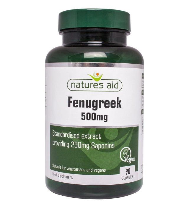 Natures Aid Fenugreek 500mg, 90 Capsules