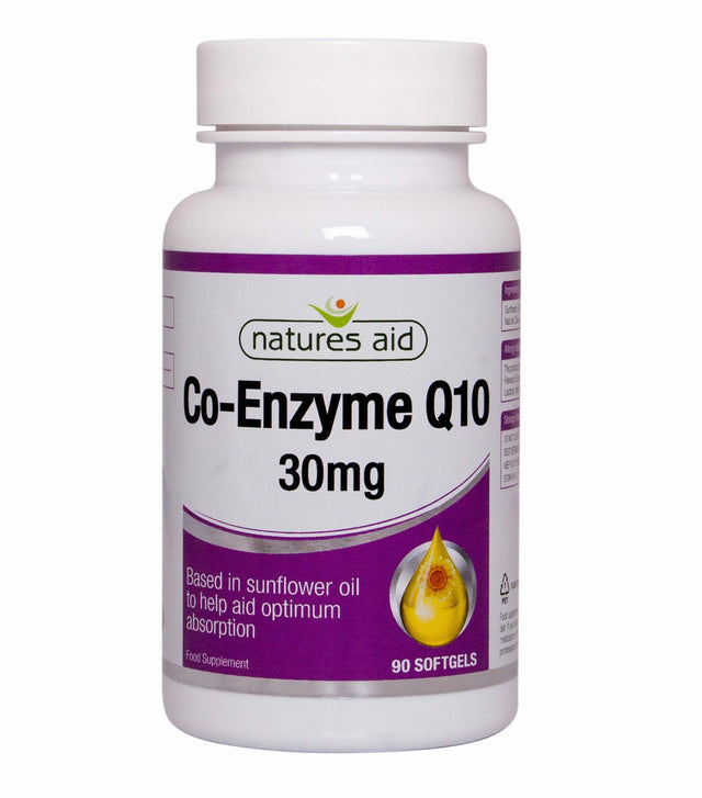 Natures Aid CO-Q-10 30mg Co-Enzyme Q10, 400mg, 90 Capsules