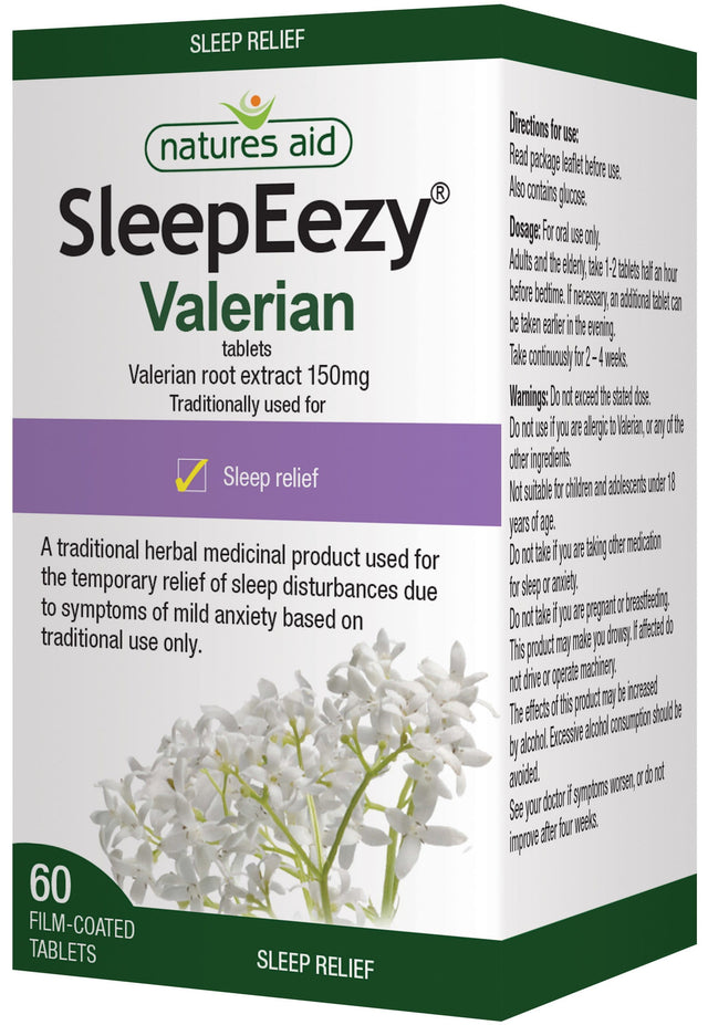 Natures Aid Sleepeezy Valerian Tablets, 60 Tablets