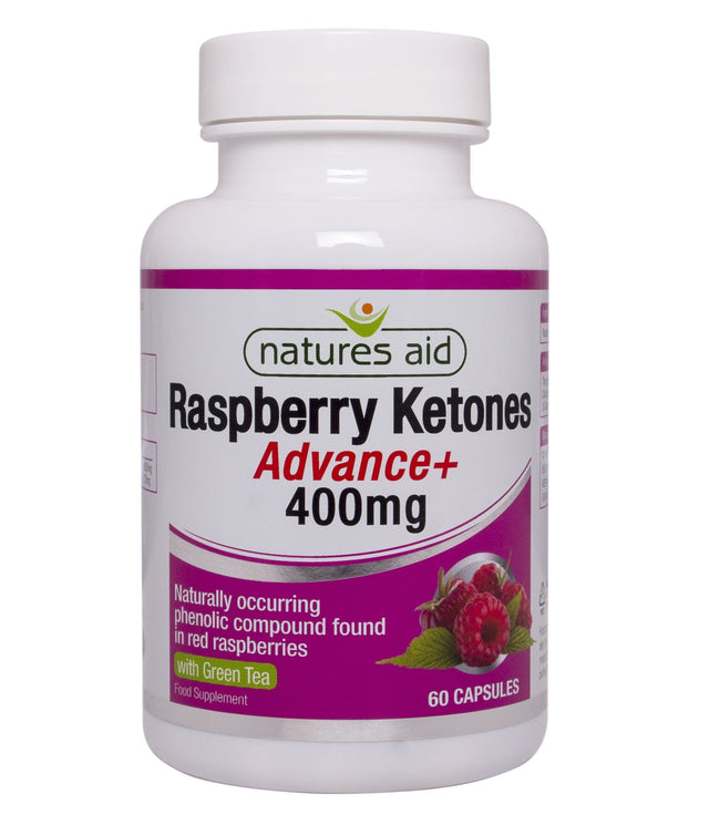 Natures Aid Raspberry Ketones Advance + with Green Tea, 60 Capsules