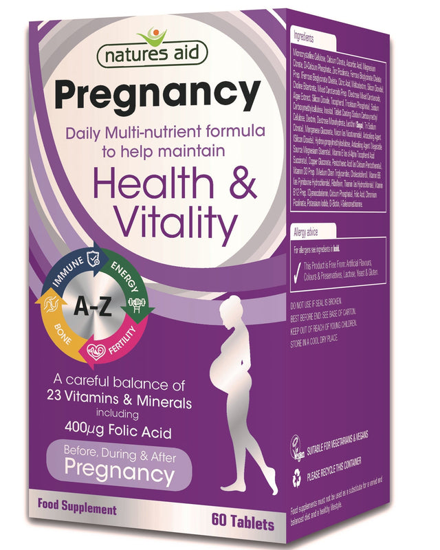 Natures Aid Prenatal Support Balanced Multi Vitamin. & Minerals. Complex, 60 Tablets