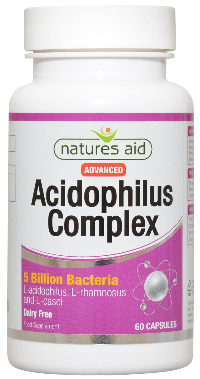 Natures Aid Acidophilus Complex 5 Billion, 600mg, 60 Capsules