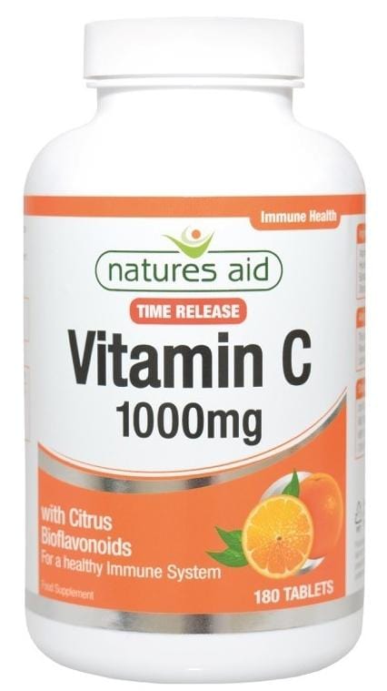 Natures Aid Vitamin C - Time Release, 200mg, 180 Tablets