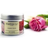 MelitaRose Amber Rose Soy Candle Tin, 160gr