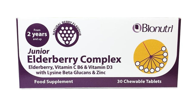 Bionutri Junior Elderberry Complex, 30 Chewable Tablets