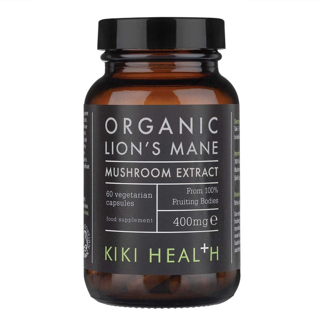 Kiki Health Organic Lion's Mane Extract 400mg, 60 Capsules