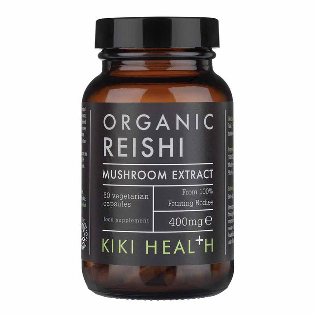 Kiki Health Organic Reishi Mushroom Extract 400mg, 60 Capsules