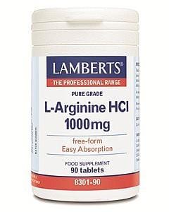 Lamberts L-Arginine HCl, 1000mg, 90Tabs