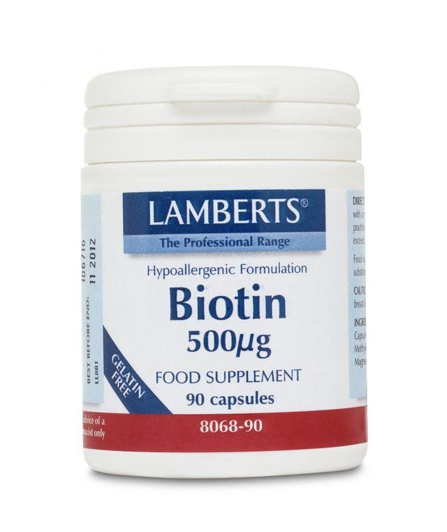 Lamberts Biotin, 500mcg, 90 Capsules