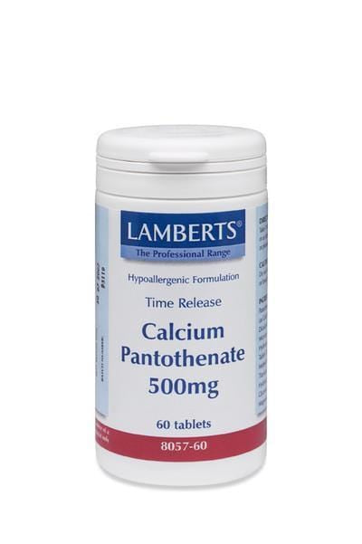 Lamberts Calcium Pantothenate (Vitamin B5), 500mg, 60 Tablets