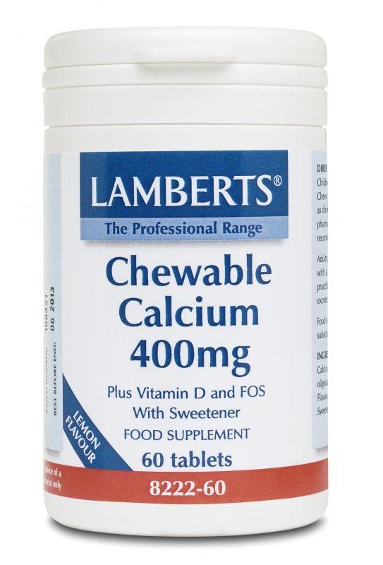 Lamberts Chewable Calcium, 400mg, 60 Tablets