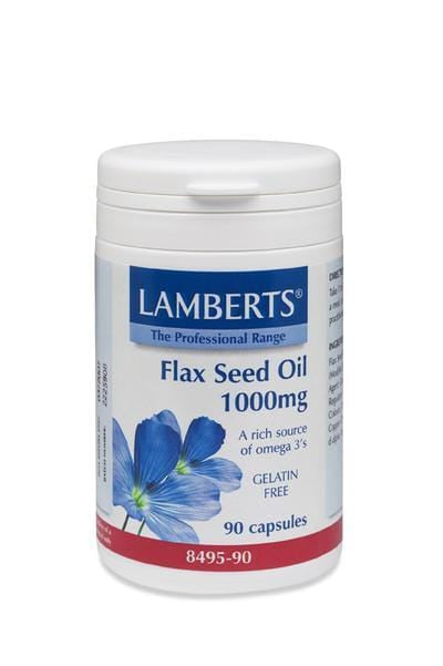 Lamberts Flax Seed Oil, 1000mg, 90Caps