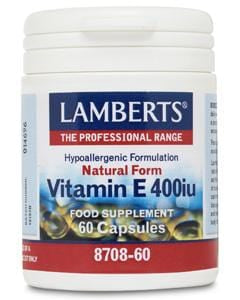 Lamberts Natural Vitamin E, 400iu, 60 Capsules