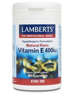 Lamberts Natural Vitamin E, 400iu, 180 Capsules
