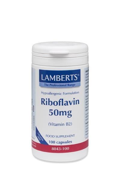 Lamberts Riboflavin (Vitamin B2), 50mg, 100 Capsules