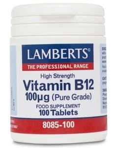 Lamberts Vitamin B12, 100mcg, 100 Tablets
