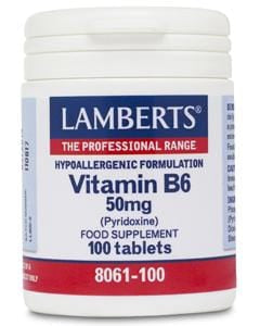 Lamberts Vitamin B6, 50mg, 100 Tablets