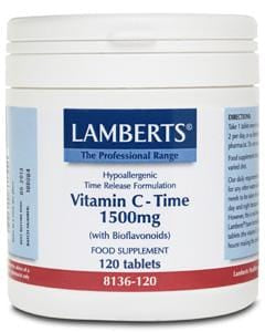 Lamberts Vitamin C Time Release, 1500mg, 120 Tablets