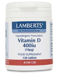 Lamberts Vitamin D, 400iu, 120 Tablets