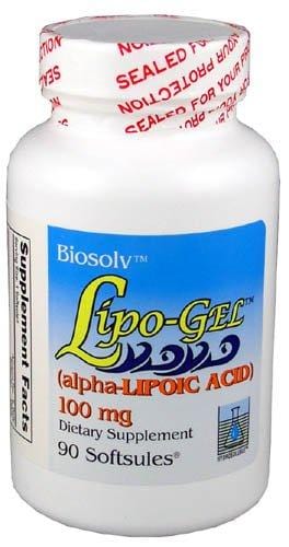 Lipo-Gel Alpha Lipoic Acid, 100mg, 90SGels