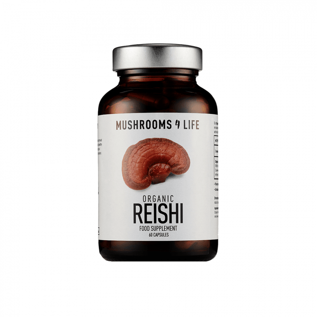 Mushrooms 4 Life Organic Reishi Supplement, 60 Capsules