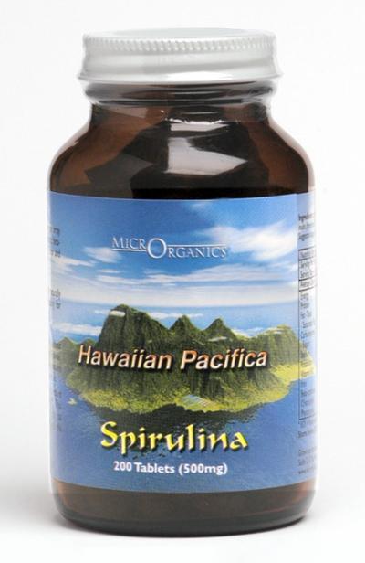 MicrOrganics Hawaiian Pacifica Spirulina Tablets, 500mg, 200Tabs