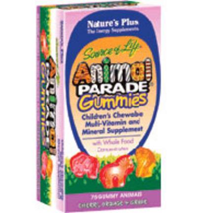 Nature's Plus Animal Parade Gummies, Assorted, 75 Tablets