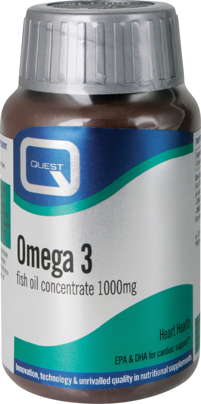 Quest Omega 3 Fish Oil, 1000mg, 90 Capsules
