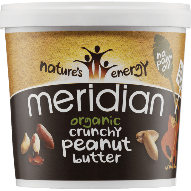 Meridian Organic Peanut Butter Crunchy - No Added Sugar, 1Kg
