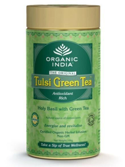 Organic India Tulsi Green Loose Tea, 100g