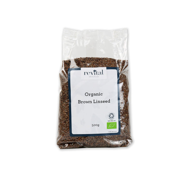Revital Whole Foods Organic Golden Linseed, 500gr