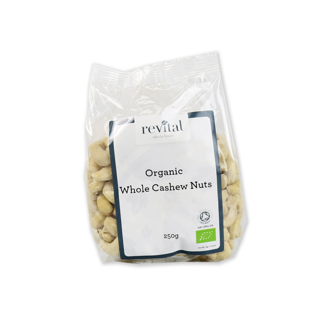 Revital Whole Foods Organic Cashew Nuts Whole, 250gr