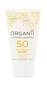 Organii Sun Milk, SPF50, 125ml