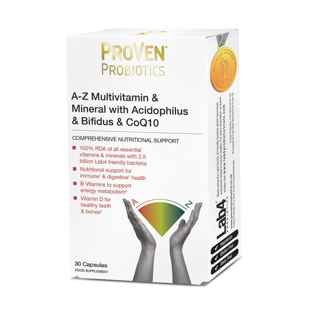 Proven Probiotics A-Z Multivitamin & Minerals with CoQ10, 30Caps