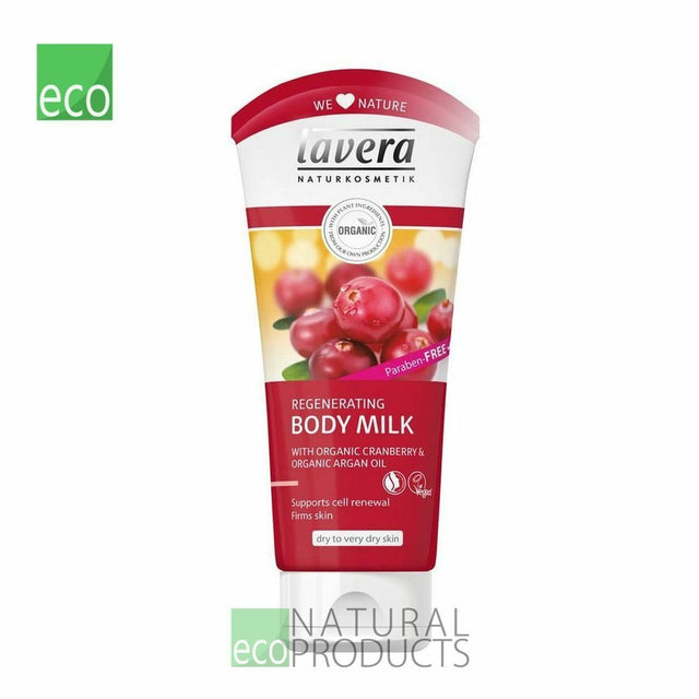 Lavera Body Milk, Cranberry Argan, 200ml