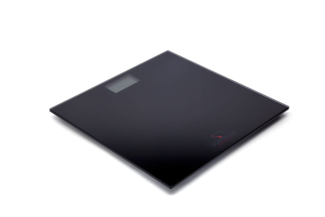 Sonvadia Black Ultra Slim Square Glass Digital Bathroom Scale - Large Display