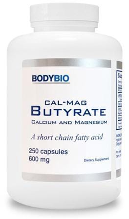 BodyBio Cal-Mag Butyrate, 600mg, 250Caps