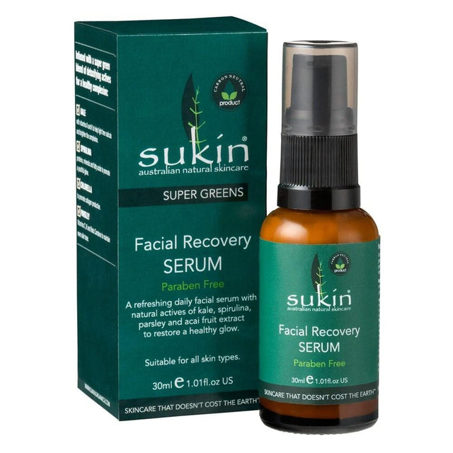 Sukin - Super Greens Facial Recovery Serum, 30ml
